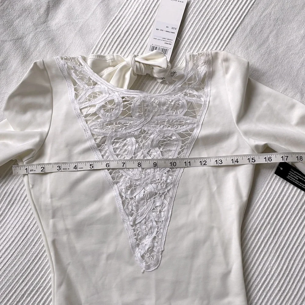 WYLDR Ivory Sacred Bodysuit With Lace XS - Picture 5 of 7